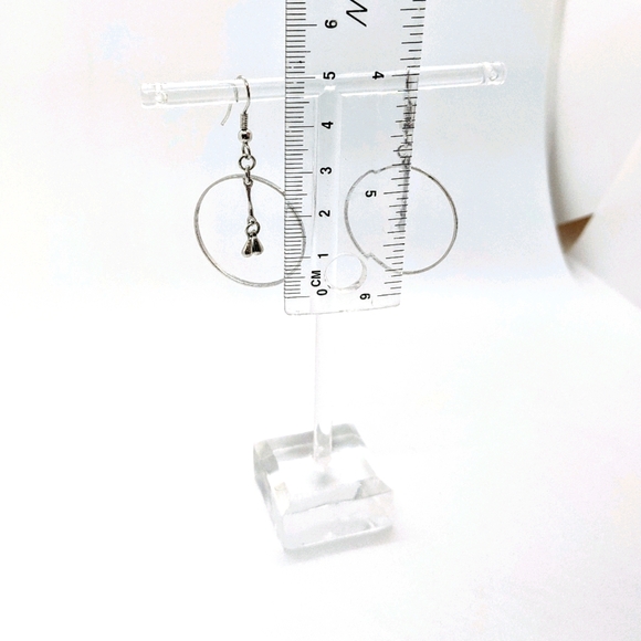 Sterling silver Hoop Dangle Earrings - Picture 2 of 4